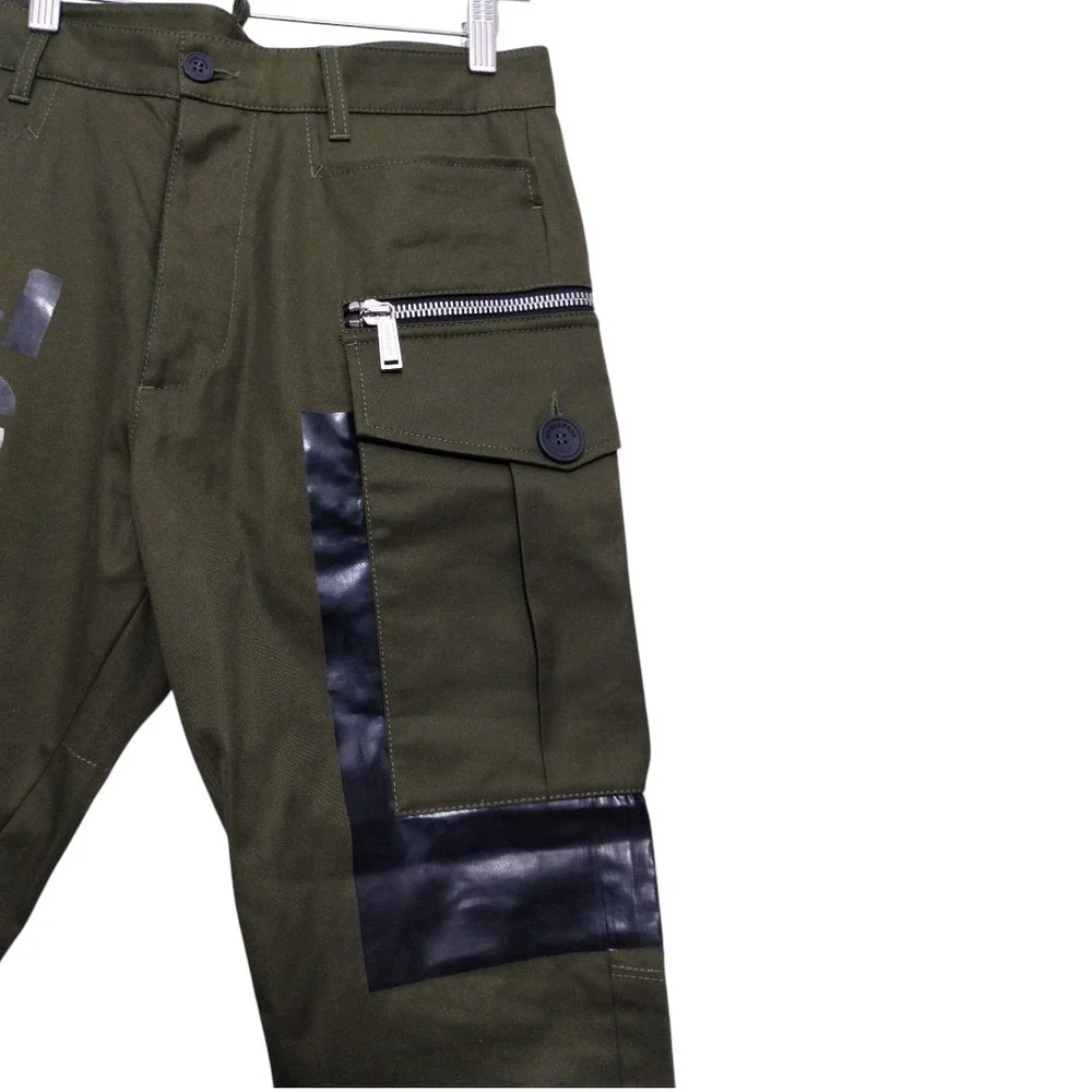 Dsquared2 Military Green Cargo‎ Trousers Men's 48 Made In Italy